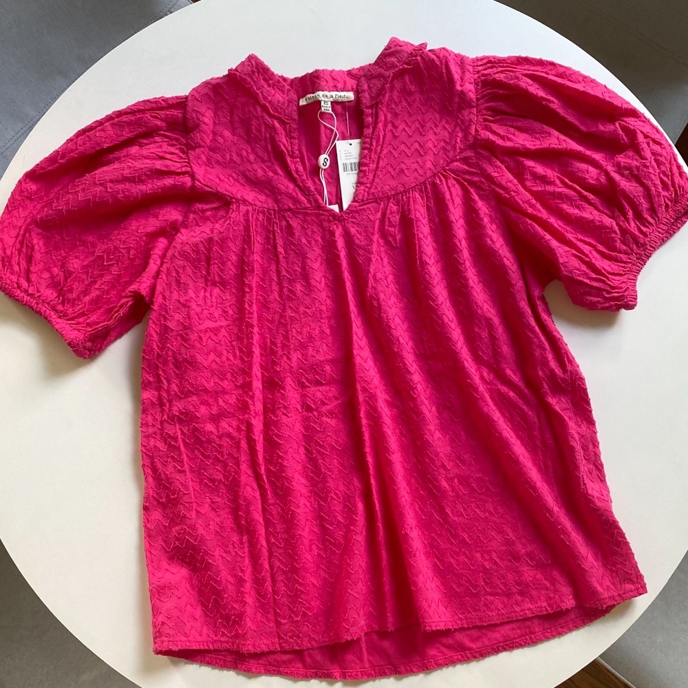 Anthro Saison de la Fleur Zosia Textured Blouse XS